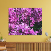 Roze paarse lilacs | roze roze foto canvas afdruk (Insitu (Woonkamer))