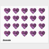 Roze paarse lilacs | roze roze foto hart sticker (Vel)