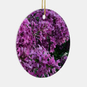 Roze paarse lilacs | roze roze foto keramisch ornament (Rechts)