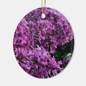 Roze paarse lilacs | roze roze foto keramisch ornament (Links)