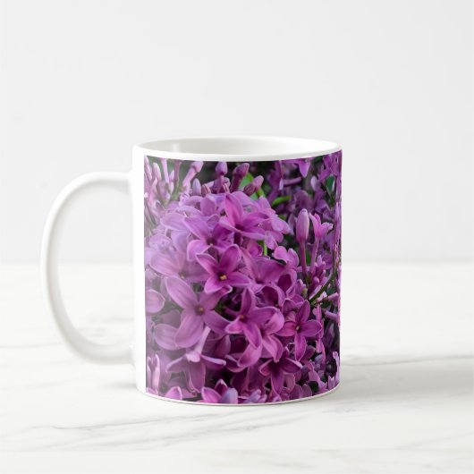 Roze paarse lilacs | roze roze foto koffiemok (Links)