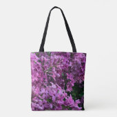 Roze paarse lilassen romantisch roze bloemmoer tote bag (Achterkant)
