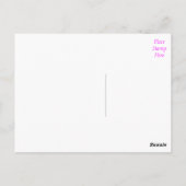 Roze Paarse Lotus Bloem Blank Bloemen Briefkaart (Achterkant)