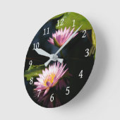 Roze Paarse Lotus Waterlilies Ronde Klok (Hoek)