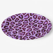Roze Paarse luipaard voor pleisters Papieren Bordje (Gekanteld)