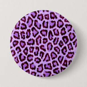 Roze Paarse luipaard voor pleisters Ronde Button 7,6 Cm