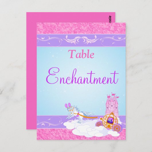 Roze, Paarse maatstaven Tale Tale Naam/Aantal Brie Briefkaart (Voorkant / Achterkant)