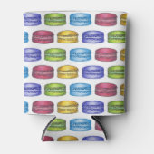 Roze Paarse Macaron Franse koekjesbakkerij Blikjeskoeler (Voorkant)