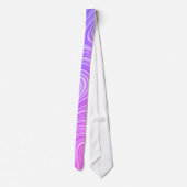 Roze Paarse Magenta Curvy Lined Pattern Stropdas (Achterkant)