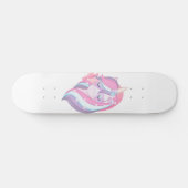 Roze Paarse Magische Unicorn Fantasy Persoonlijk Skateboard (Horizontaal)