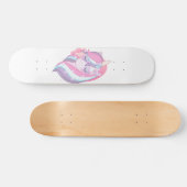 Roze Paarse Magische Unicorn Fantasy Persoonlijk Skateboard (Horizontaal)