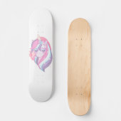 Roze Paarse Magische Unicorn Fantasy Persoonlijk Skateboard (Voorkant)