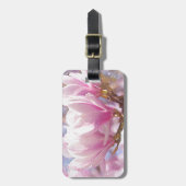 Roze Paarse Magnolia - Lentbloem Bagagelabel (Voorkant verticaal)