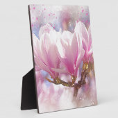 Roze Paarse Magnolia - Lentbloem Fotoplaat (Zijkant)