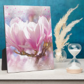 Roze Paarse Magnolia - Lentbloem Fotoplaat (Zijkant)