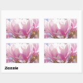 Roze Paarse Magnolia - Lentbloem Rechthoekige Sticker (Vel)