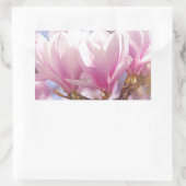 Roze Paarse Magnolia - Lentbloem Rechthoekige Sticker (Tas)