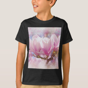 Roze Paarse Magnolia - Lentbloem T-shirt