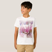 Roze Paarse Magnolia - Lentbloem T-shirt (Voorkant volledig)