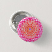 Roze paarse Mandala Ronde Button 3,2 Cm (Voorkant /achterkant)