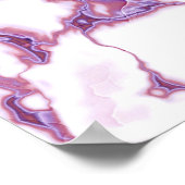 Roze Paarse Marmeren Elegantie Poster (Hoek)