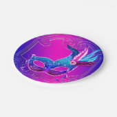 Roze Paarse Masquerade Party Papieren Bordje (Gekanteld)