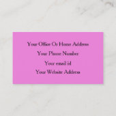 Roze Paarse Meisje Lavendel Trendy Event Planner Visitekaartje (Achterkant)