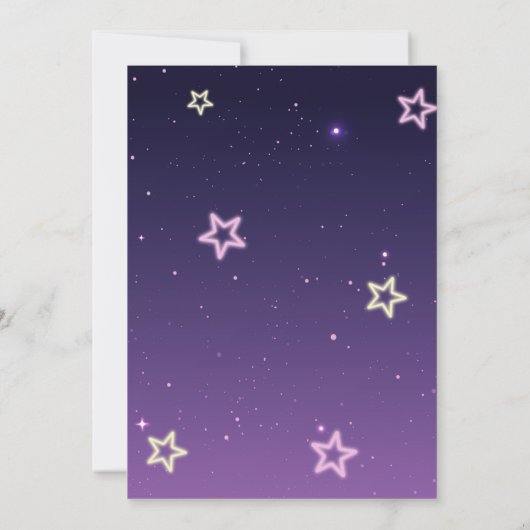 Roze Paarse Meisje Spa-jama Verjaardag Kaart (Achterkant)