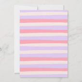 Roze Paarse Meisjes Sleepover Party Verjaardag Kaart (Achterkant)