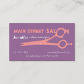 Roze Paarse meisjesschaap Girly Beauty Salon Spa Afsprakenkaartje (Voorkant)