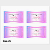 Roze Paarse met Glitter Productverpakkingslabels Rechthoekige Sticker (Vel)