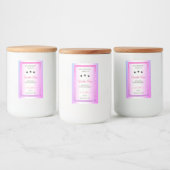 Roze Paarse met Glitter Productverpakkingslabels Voedselcontainer Etiket (Flessen)