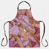 Roze paarse, met vulkanische verf geschilde stenen schort (Voorkant)