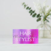 Roze Paarse metalen haarlijst Visitekaartje (Staand voorkant)
