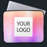 Roze Paarse Metallic - Custom Logo Promotional Laptop Sleeve<br><div class="desc">Modern Goud,  Roze en Paarse Pastel Regenboog Ombre Faux Metallic Roestvrij Goud Elegante Custom Logo Promotionele Laptop Tas of Sleeve Promotionele (promo) reclame Hoesje. Dit hoesje kan worden aangepast om uw bedrijf of zakelijke logo op te nemen.</div>
