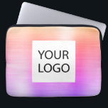 Roze Paarse Metallic - Custom Logo Promotional Laptop Sleeve<br><div class="desc">Modern Goud,  Roze en Paarse Pastel Regenboog Ombre Faux Metallic Roestvrij Goud Elegante Custom Logo Promotionele Laptop Tas of Sleeve Promotionele (promo) reclame Hoesje. Dit hoesje kan worden aangepast om uw bedrijf of zakelijke logo op te nemen.</div>