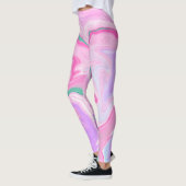 Roze, Paarse, Mint Groene Kunstkunst Leggings (Links)