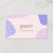 Roze Paarse moderne Abstracte kunstvormen Visitekaartje (Voorkant)