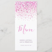 Roze paarse moderne kunstdasjesmenu menu (Voorkant)