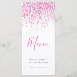 Roze paarse moderne kunstdasjesmenu menu