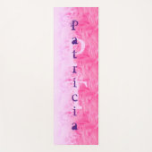 Roze Paarse moderne meisjesnaam Monogram Sjabloon Yogamat (Voorkant)