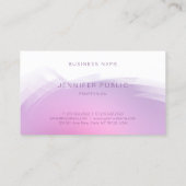 Roze Paarse moderne professionele Sjabloon Visitekaartje (Achterkant)