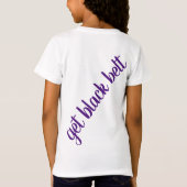 Roze Paarse Moderne Schattigee Meisje Martial Arts T-shirt (Achterkant)