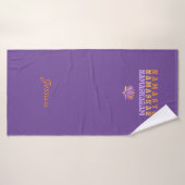 Roze Paarse Namaste Buddha Lotus Custom Yoga Mat Badhanddoek (Badhanddoek)