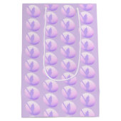 Roze Paarse Natuur Vreedzaam Dierenvogelsilhouet Medium Cadeauzakje (Achterkant)