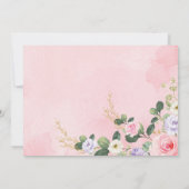 Roze Paarse olifant Baby shower Hartelijk dank Kaart (Achterkant)