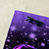 Roze Paarse olifant strandlaken in de Sterrennacht (In situ)