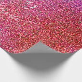 Roze Paarse Ombre Happy Birthday Cadeaupapier (Hoek)