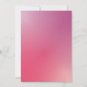 Roze Paarse Ombre Kalligrafie Sweet Sixteen Kaart (Achterkant)