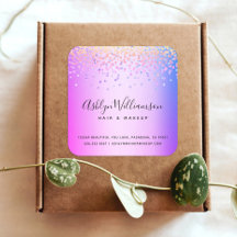 Roze paarse ombre kapsalon make-up artiest modern